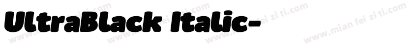UltraBlack Italic字体转换